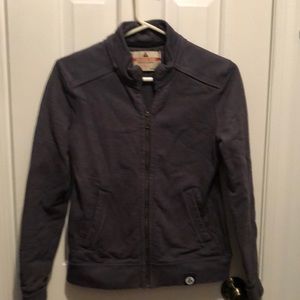American Giant Dark Gray Cotton Moto Jacket Hoodie